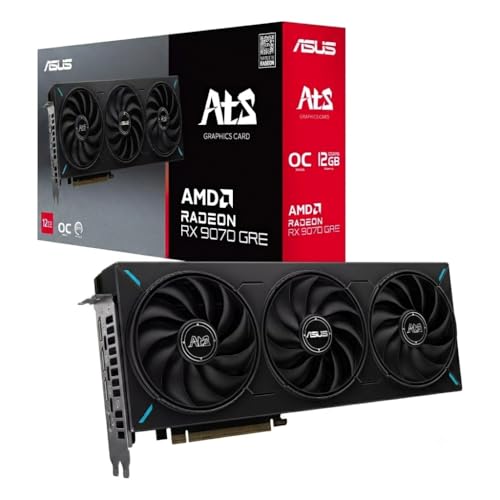 Image of ASUS ATS Radeon RX 9070 GRE OC Edition Graphics Card (PCIe 5.0, HDMI /DP 2.1, 2.5-Slot Design, axial-tech Fans, Dual Ball Fan Bearings, Dual BIOS, GPU Guard)