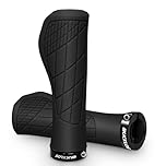 AEYINO Bike Handlebar Grips - Ergonomic Mountain Bike Grips With Single Lock-on, Comfortable Rubber Anti-Slip Handle Grips, Bicycle Handle Bar for 22.2mm MTB, BMX, Scooter Grips, City,Trekking,Cruiser