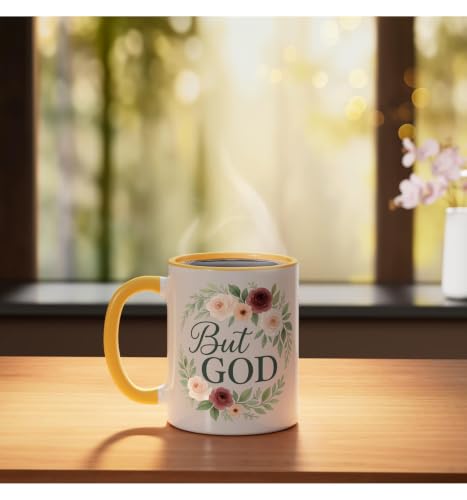Taza de cerámica con diseño floral y mensaje cristiano, 11 oz miniatura 3