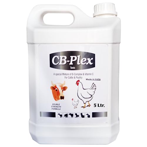 REFIT ANIMAL CARE Vitamin C & B Complex Supplement for Poultry, Cattle & Livestock Animals, 5 LTR, CB Plex