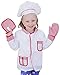 Fedio 4Pcs Kids Chef Role Play Costume Set Chef Dress up Set for Children (Red gingham)