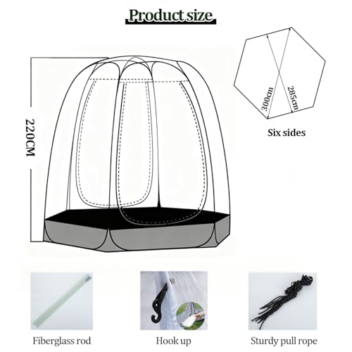 Carpa transparente tipo burbuja portátil para camping miniatura 7