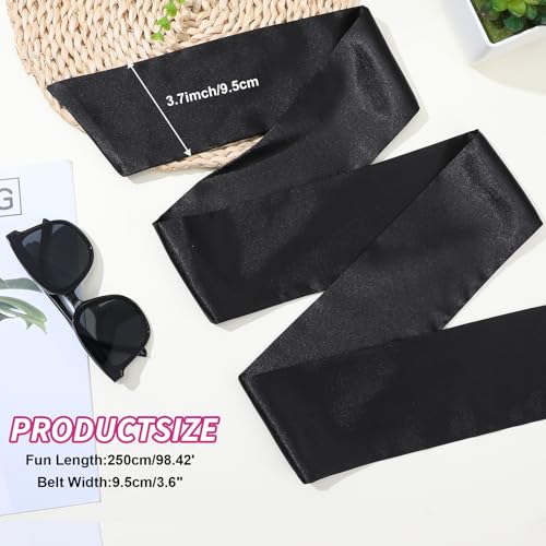 Lusofie Satin Waist Belts for Women Sash Belt 3.5'' Wide Dress Belt for Special Occasion Formal Silk Sash Tie (Multi-color)2