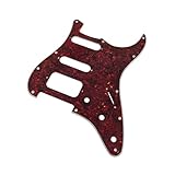 YJB PARTS Fat-ST(SSH) ストラト用ピックガード 赤べっ甲4P インチ 日本製