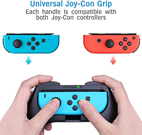 Heystop Grip Compatible With Nintendo Switch/Switch Oled Joy-Con, 3 Pack, Wear Resistant Game Switch Controller Handle Case Kit For Nintendo Switch Joy Con, Black #TOP1