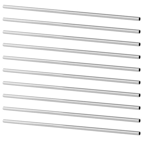 Image of 1 /4 inch OD 304 Stainless Steel Tube, Thickened Pipe Wall & Weldable Tubing, Round Metal Pipe Industrial Straight Tube 14 inch Length (10 Pcs)