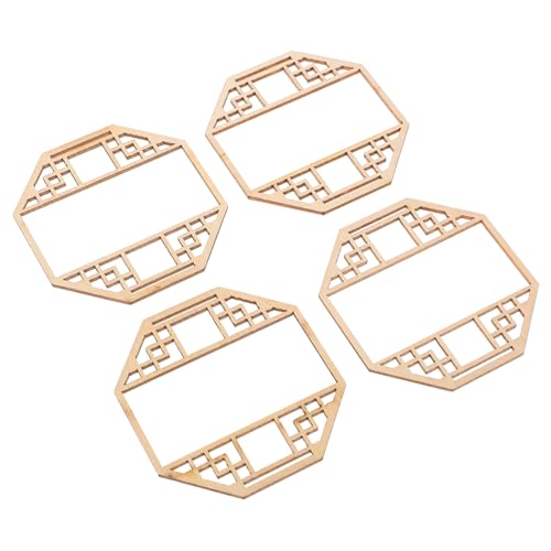 VALICLUD 4piezas Miniatura Estilo Hui Ventana de Madera Miniatura para Materiales de Modelos Arquitectónicos Kit de Modelos DIY para Ventana Cuadrada de Madera Casa de Muñecas