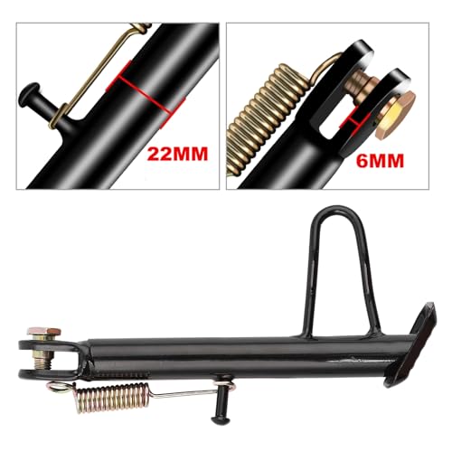 Image of Mokuo Dirt Bike Stand,Motorcycle Kickstand, Scooter Mopeds Side Stand in Iron Material Compatible with Most Dirt Pit Bike Scooter Mini Bike, Height of 15.5cm Above Ground