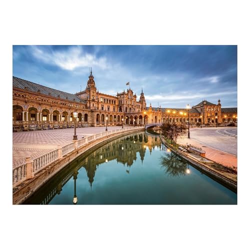 Ravensburger - Puzzle 1000 Piezas Sevilla | Puzzle Adultos 70X50Cm | Puzle 1000 Piezas Plaza De España | Rompecabezas Adultos Paisajes