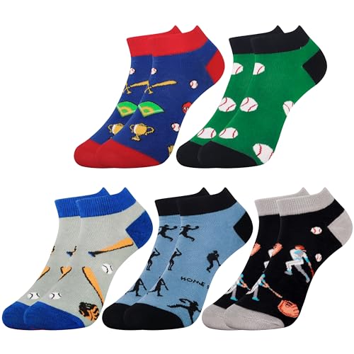 Belloxis Baseball Socks for Boys 8-12 - Ankle Cotton Socks for Team Gifts