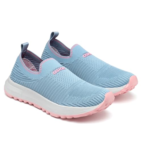 Image of ASIAN Breeze-04 Women's Slip-On Walking Shoes | Lightweight Knit Sneakers with Memory Foam Comfort | Casual, Travel