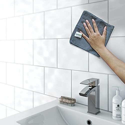 Image of SOFTSPUN Microfiber Cloth (5pcs - 40x60cms -340GSM) Grey, Super Soft Absorbent Cleaning Towels Cleans & Polishes Everything in Your Home.