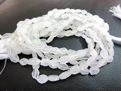Pierre de lune arc-en-ciel ovale facettée 8-10mm LKBEADS fil de 33cm