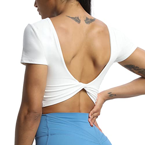 Aoxjox-Short-Sleeve-Crop-Tops-for-Women-Emma-Backless-Twist-Back-Workout-Crop-T-Shirt-Top Aoxjox-Short-Sleeve-Crop-Tops-for-Women-Emma-Backless-Twist-Back-Workout-Crop-T-Shirt-Top