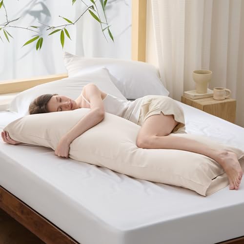 Image of Bedsure PureWoven Body Long Pillowcase, 100% Rayon Derived from Bamboo