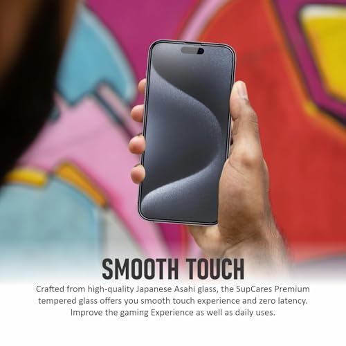Image of Matte Tempered Glass Screen Protector Compatible for iPhone 15 Pro with Edge to Edge Coverage - Case Friendly, Anti-scratch [Matte] [Pack of 1]