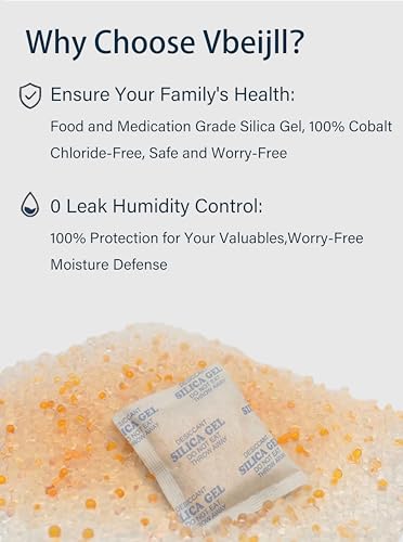 Image of 2 Gram (50 Pack) Color-Indicating Silica Gel Packets, Premium Food Grade Desiccant - Rechargeable Moisture Absorbers for Food Storage, Electronics, 3D Filament & Safes
