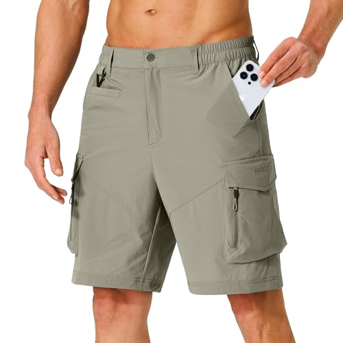 Men's Hiking Cargo Shorts Quick Dry Lightweight Travel Shorts with Multi Pockets for Fishing Camping Golf