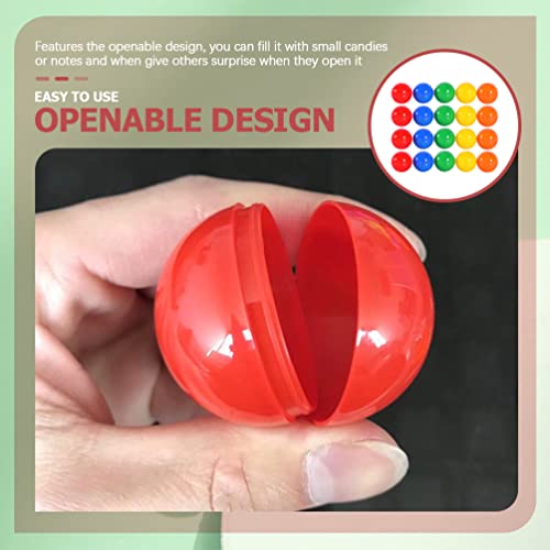 NUOBESTY 50 StüCk Lotteriekugeln Aus Kunststoff 4Cm Bunte Hohlkugeln Zum BefüLlen FüR Tombola Partyspiele Bingo Verlosung ZeichnenbäLle