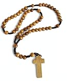 Authentic Holy Land Craftsmanship - Handcrafted in Bethlehem/Jerusalem from genuine olive wood, connecting you directly to the sacred land of faith. Natural Olive Wood Beads - Each bead is unique, with its own natural grain and warm tones, symbolisin...