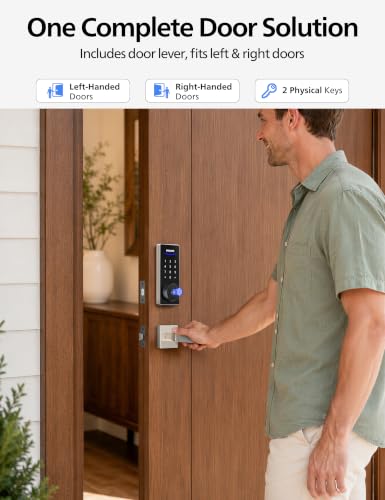 Philips WiFi Smart Lock with Handle, Fingerprint Keyless Entry Door Lock with WiFi Bridge, Smart Locks for Front Door with Handle Set, APP Remote Control, Work with Alexa&Google Assistant, Auto-Lock - image 8