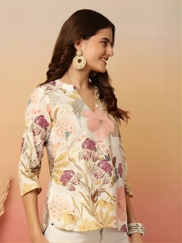 Image of Cotton Printed Short Kurti for Women