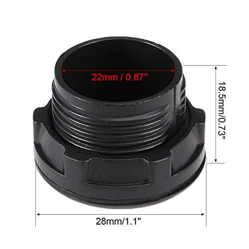 Sourcingmap 3 Pcs 22mm Black Plastic Push Button Switch Hole Panel Plug, black-22mm-3pcs - Image 2
