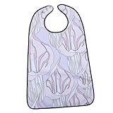 大人用防水食事エプロン 再利用可能な衣類プロテクター 高齢者用よだれかけ 洗濯簡単 汚れ防止 大人の授乳 食事用