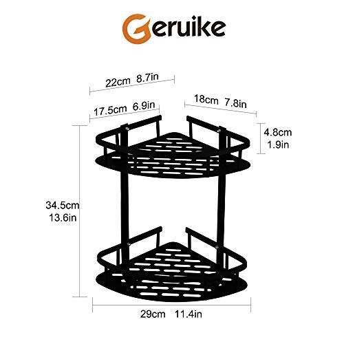 GERUIKE doucheplank plank douche hoek zelfklevende driehoek doucheplank hoekplank douche zonder boren opslag mand voor… - Image 5
