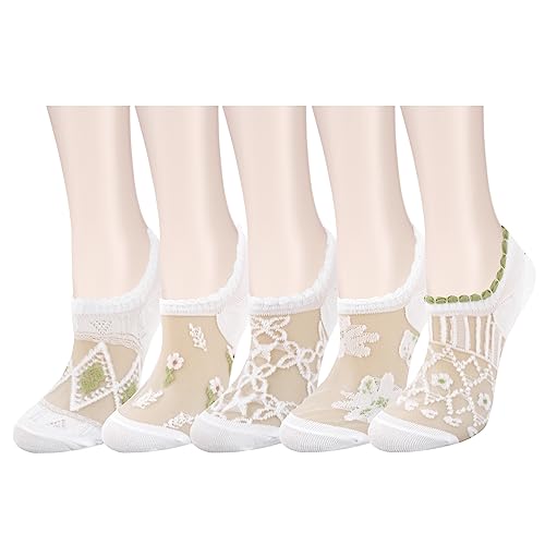 Benefeet Sox Sheer No Show Socks Women Girls Cute Thin Mesh Low Cut Liner Socks for Loafers Boat Shoes