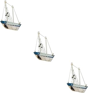 ABOOFAN Decoração De Veleiro Decoração De Carro 3 Pçs Decoração Para Casa Veleiro Decoração De Madeira Veleiro Ornamento Veleiro Modelo Artesanato Decorações Do Carro Decoração De Casa