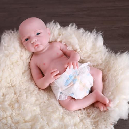 Muñeco bebe realista silicona 18.5 pulgadas miniatura 1