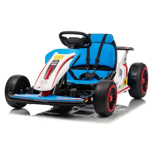 24V Kids Drift Go Kart, High-Speed Electric Racing Car with