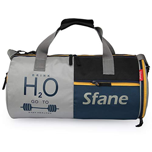 SFANE Polyester 23 cms Navy Blue Gym Bag, Shoulder Bag, Sports Bags for Men & Women with Separate Shoes Compartment (Blue) - Image 6