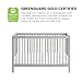Oxford Baby Essentials Island Full Size 4-in-1 Convertible Baby Crib with Round Spindles, Gray