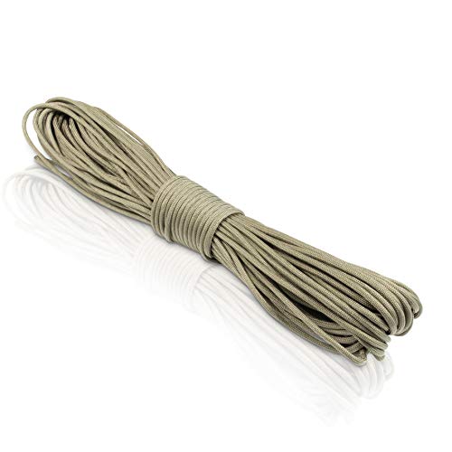 CoverUp! cuerda paracord 550 de 7 hilos - cuerda resistente - 31 metros de cordino paracord con una cubierta de cuerda extremadamente robusta (Verde oliva)