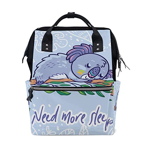 291 Bolso Del Bebé Mamá Koala Necesita Dormir Más Bolso Cambiador Unisex Mochila Maternidad Portable Mochila Para Pañales Mochila Para Papá Mamá 28X18X40cm
