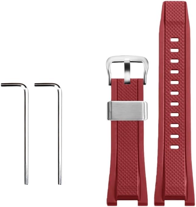 26 * 14mm Soft Rubber Watchband Replacement for Casio GSHOCK GST-B100/S300/410/210/W110/W100/S110/S100 Silicone Band Men Strap