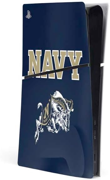 Skinit Decal Gaming Skin Compatible with PS5 Slim Digital Edition Console - Officially Licensed United States Naval Academy Midshipmen Design