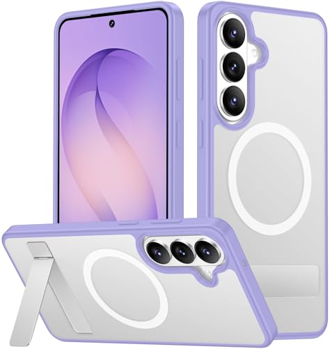 Image of SPIDERCASE Magnetic for Samsung Galaxy S26 Case, [3 Stand Ways][ Military Grade Drop Protection] with Invisible Stand Shockproof Slim Case for Samsung Galaxy S26 6.3 inch, Light Purple