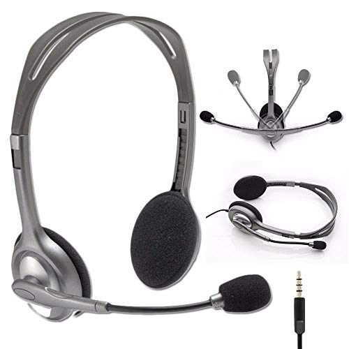 Logitech Stereo Headset H111/H110 with Noise Cancelling Microphone - Bulk Packaging (Renewed)
