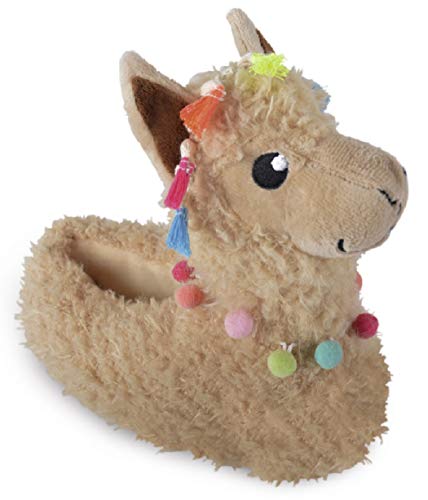 Ladies Novelty Llama Slippers (Medium Approx US 7-8) Brown