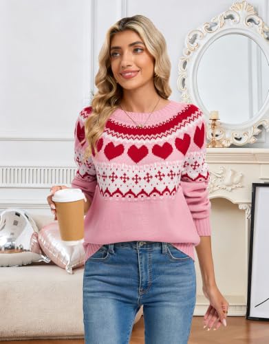 Image of Womens Halloween Knit Sweaters Long Sleeve Crew Neck Fair Isle Pullover