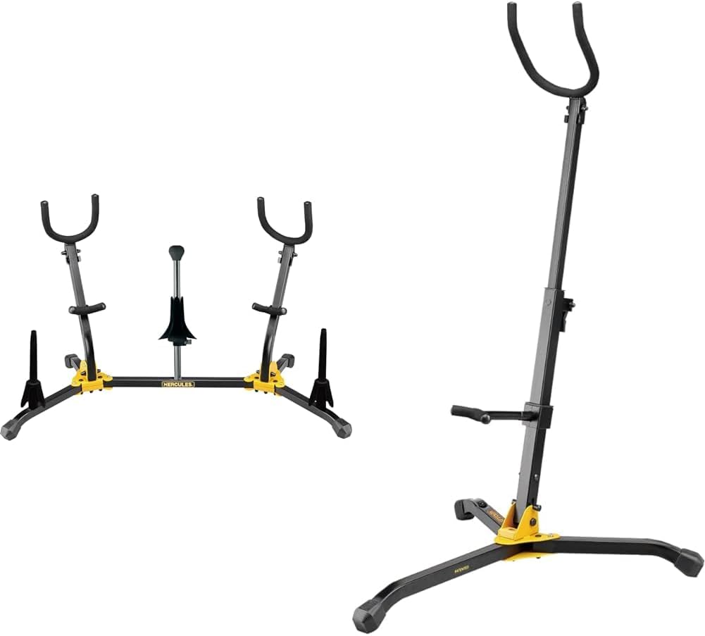Hercules Multi & Baritone Sax Stands Bundle, Black