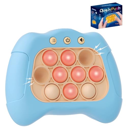 Fast Push Pop Game Sensory Fidget Toys, Quick Light Up Popping Game, Handheld Game Machine For Ages 4-8, Christmas Stocking Filler Gift for Kids Boys