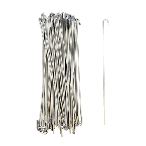 SparkSway 10 inch 100-Pack Chain Link Fence Ties Heavy Duty 11 Gauge Aluminum Fence Tie Wires Chain Link Hook Ties Dog Fence Slats for Chain Link Fence Garden Fence and Dog Fence Repair