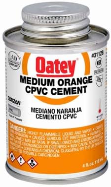 31128 4-oz. Orange Medium-Bodied CPVC Pipe Cement - Quantity 24