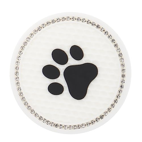 Portavasos de gato para carro HEALLILY en PVC blanco miniatura 1