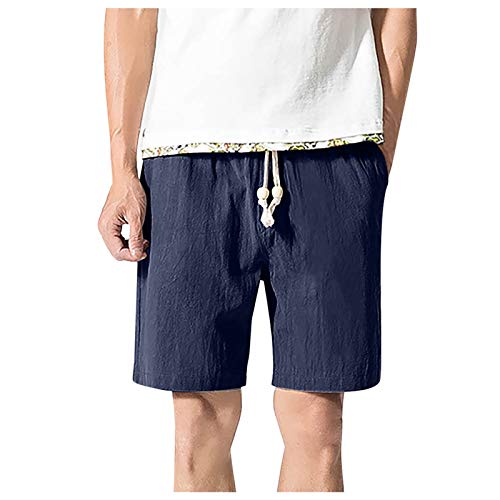 Swim Trunks Men Male Summer Cotton Linen Loose Five Pants Men's Large Beach Mens Swimming2