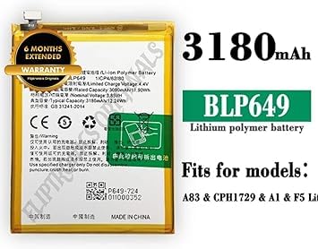 Image of BLP649 Battery for Oppo A83 / A83T / A83M / CPH1729, CPH1827 Battery with 6 Month Warranty**** (I115)